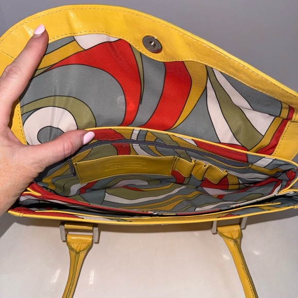 Nordstrom Chic Yellow retro Handbag - Picture 4 of 11